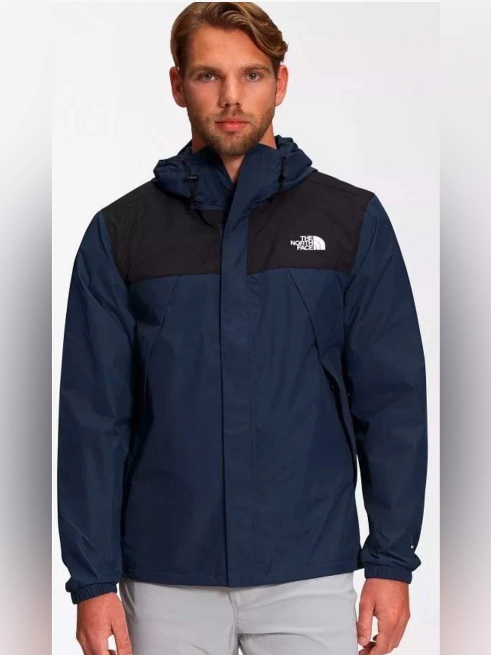 The North Face Antora Waterproof Rain Jacket Summit Navy/tnf Black Men Small